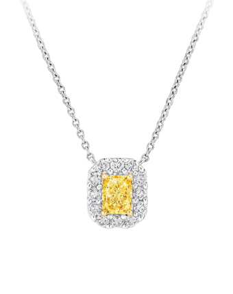 Подвеска Graff Icon Radiant Cut Yellow and White Diamond Pendant RGP845