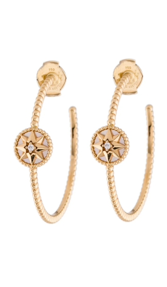 Серьги Dior Rose Des Vents Hoop Earrings