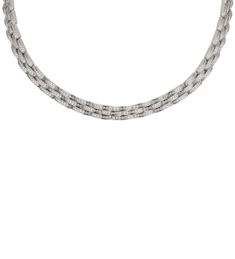 Колье Cartier Maillon Panthere Three Rows Paved CRN7408300