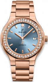 Hublot Classic Fusion King Gold Light Blue 38 mm 568.OX.891L.OX.1204