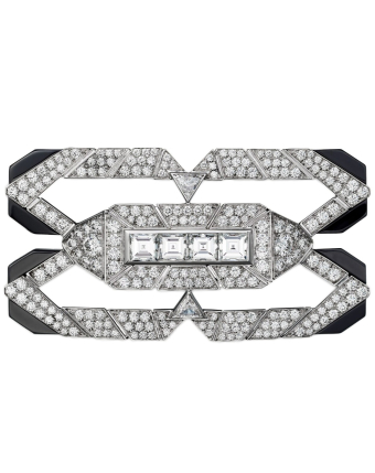 Брошь Cartier Geometrie & Contrastes Onyx Paved CRH5000047