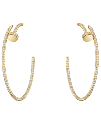 Серьги Cartier Juste un Clou Hoop Earrings Paved Large N8515308