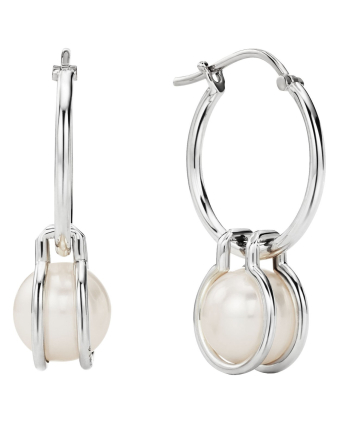 Серьги Tiffany HardWear Pearl Hoop Earrings 64048732