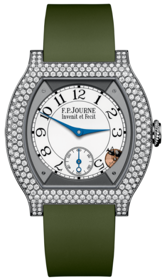 F.P. Journe Elegante 40 mm Titanium 12 Rows of Diamonds Khaki Green