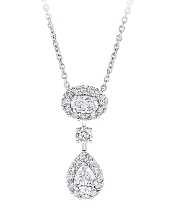 Подвеска Graff Icon Oval and Pear Shape Diamond Drop Necklace RGP769