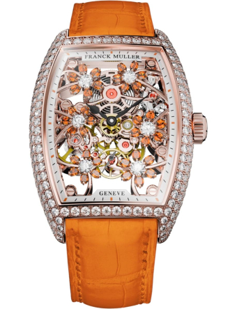 Franck Muller Cintree Curvex Cut Flower 31 x 43 mm 2850 S6 SQT CURVEX CUT FLOWER SA D 5N ORANGE