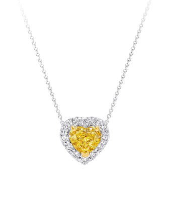 Подвеска Graff Icon Heart Shape Yellow and White Diamond Pendant RGP845