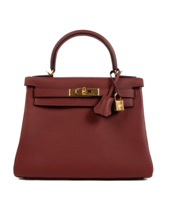 Сумка Hermes Kelly 28 Rouge H Clemence GHW