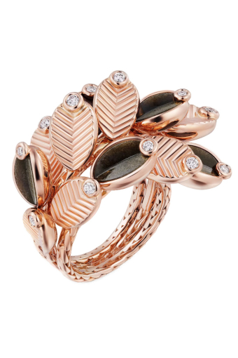 Кольцо Cartier Grain De Cafe Obsidian Half-Paved CRH4404700