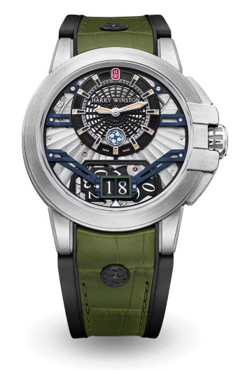 Harry Winston Ocean Zalium Variation Khaki/Black OCEABD42ZZ003