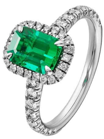 Кольцо для помолвки Cartier Destinée Solitaire Emerald-Cut Emerald Paved N4766352