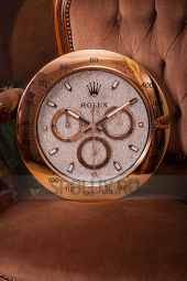 Настенные часы Rolex  Daytona Cosmograph White Dial Swarovski Pave