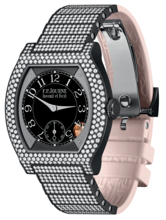 F.P. Journe Elegante 40 mm Titalyt® 12 Rows of Diamonds and Set Bracelet Powder Rose