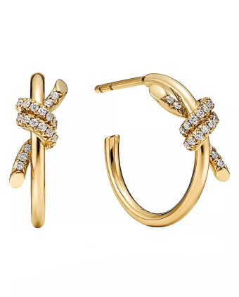 Серьги Tiffany Knot Hoop Earrings 75123620
