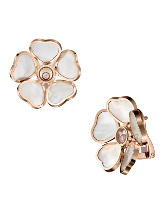 Серьги-клипсы Chopard Happy Hearts Flowers Earclips 84A085-5301