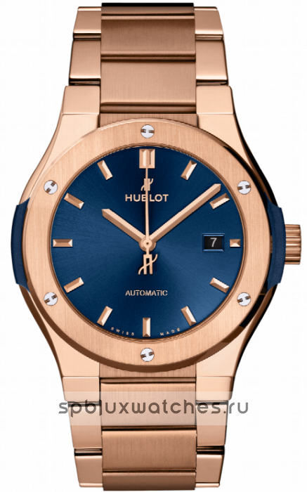 Hublot Classic Fusion King Gold Blue Bracelet 42 mm 548.OX.7180.OX