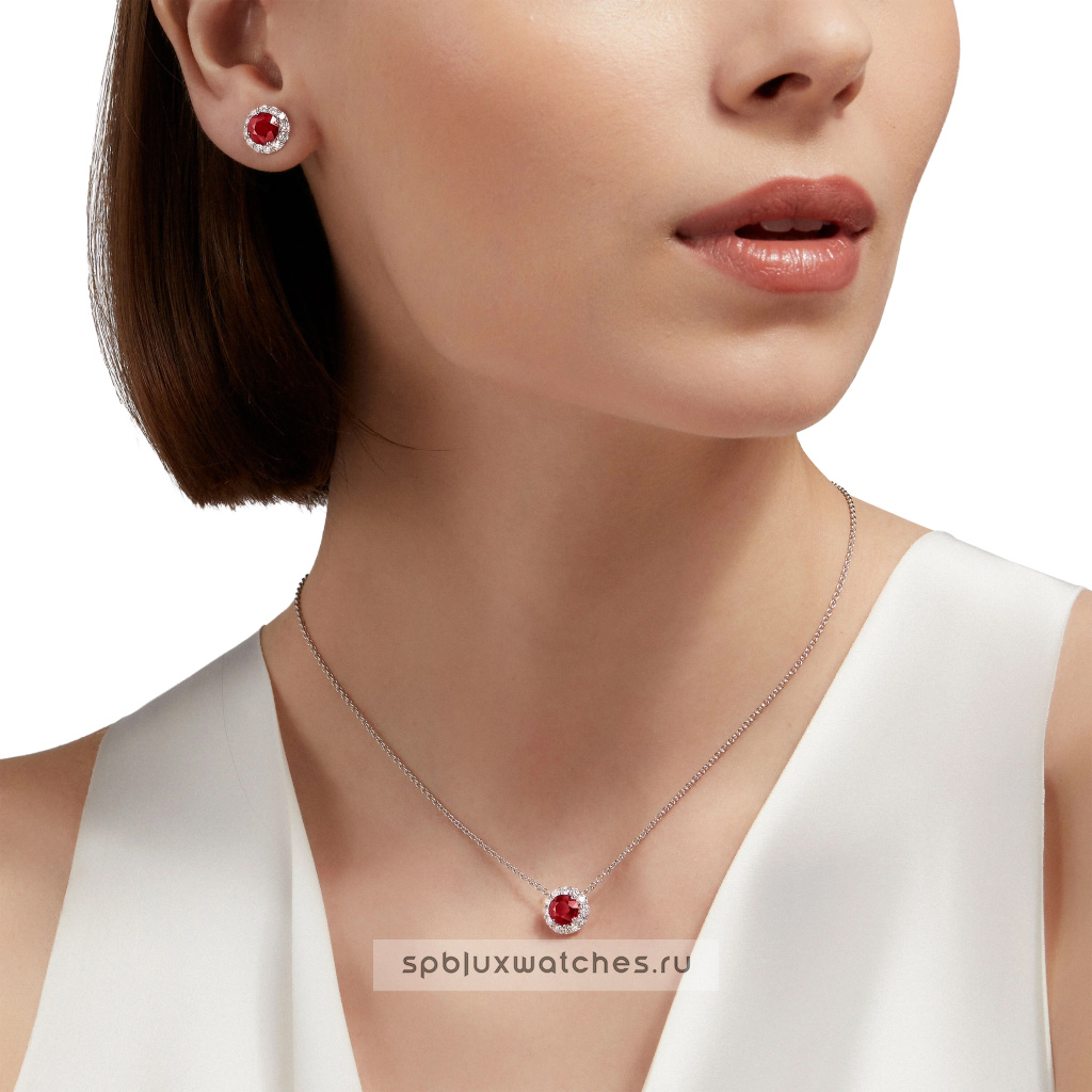 Пусеты Graff Icon Round Ruby and Diamond Stud Earrings RGE1552