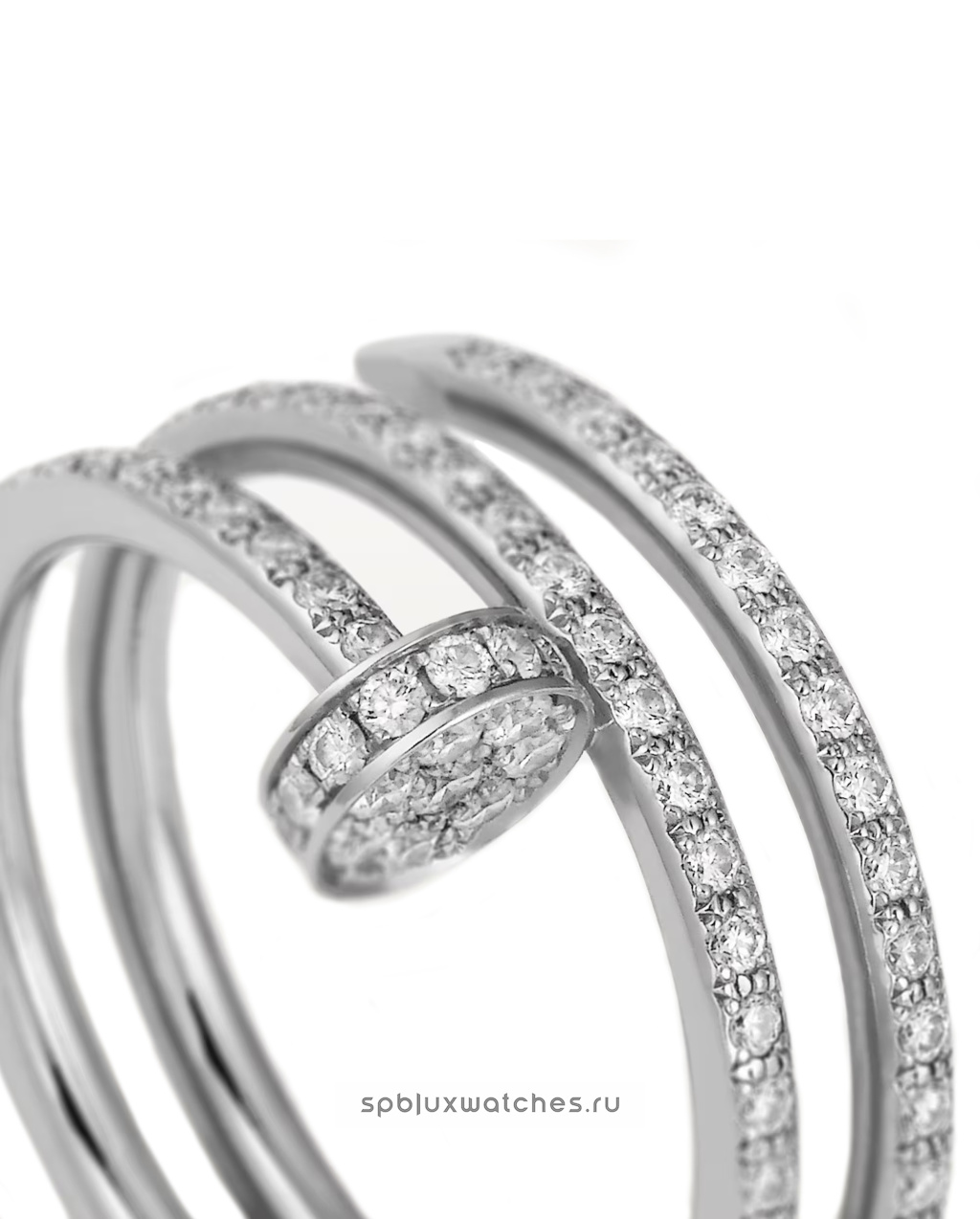 Кольцо Cartier Juste un Clou Half-Paved Double Ring B4211100