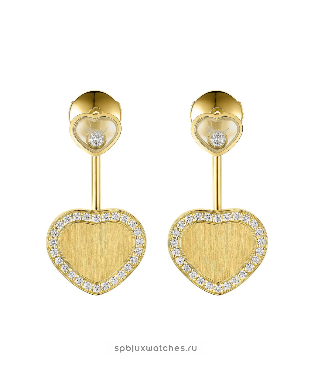 Серьги Chopard Happy Hearts Golden Hearts Earrings 83A107-0921
