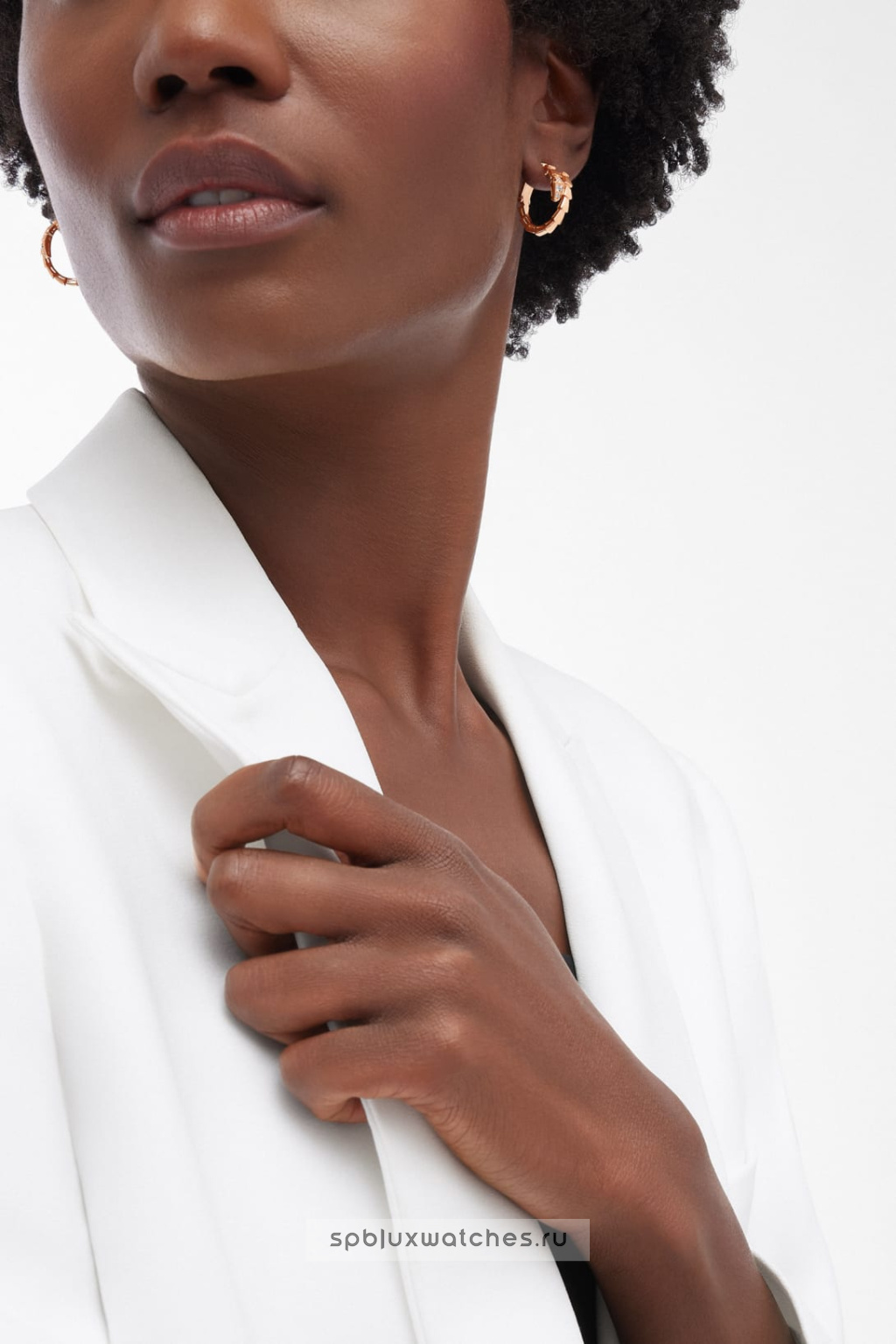 Серьги Bvlgari Serpenti Viper Hoop Earrings 359949