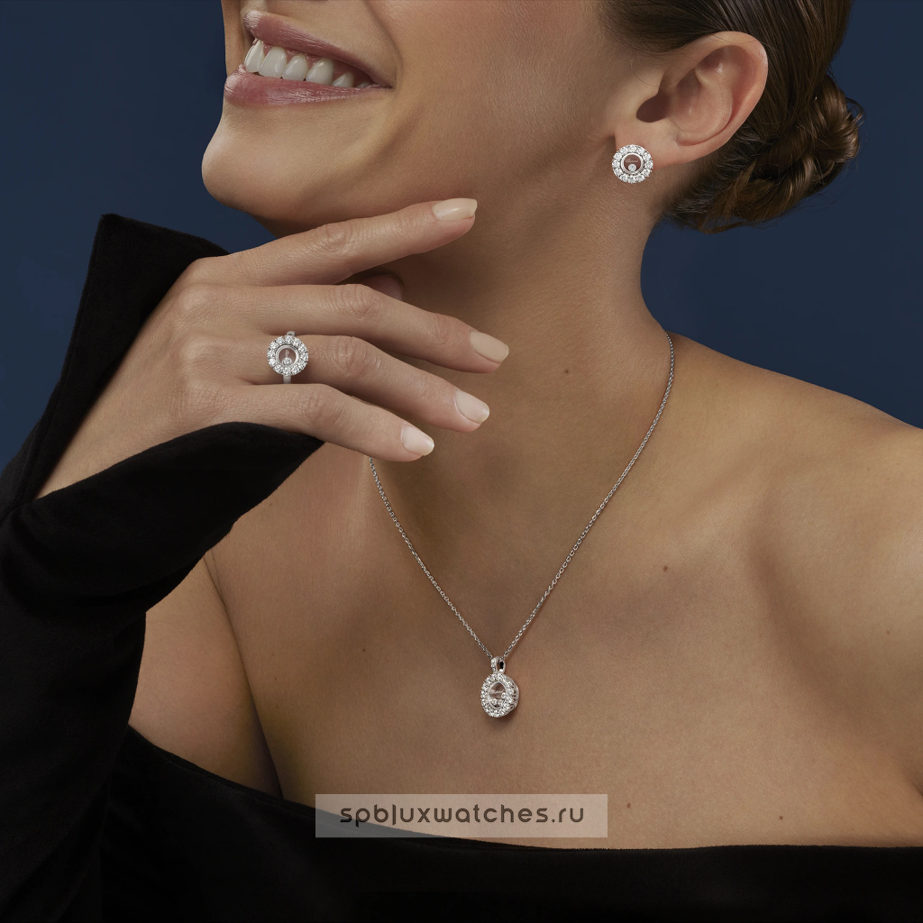 Серьги Chopard Happy Diamonds Icons Joaillerie Earrings 83A609-1001