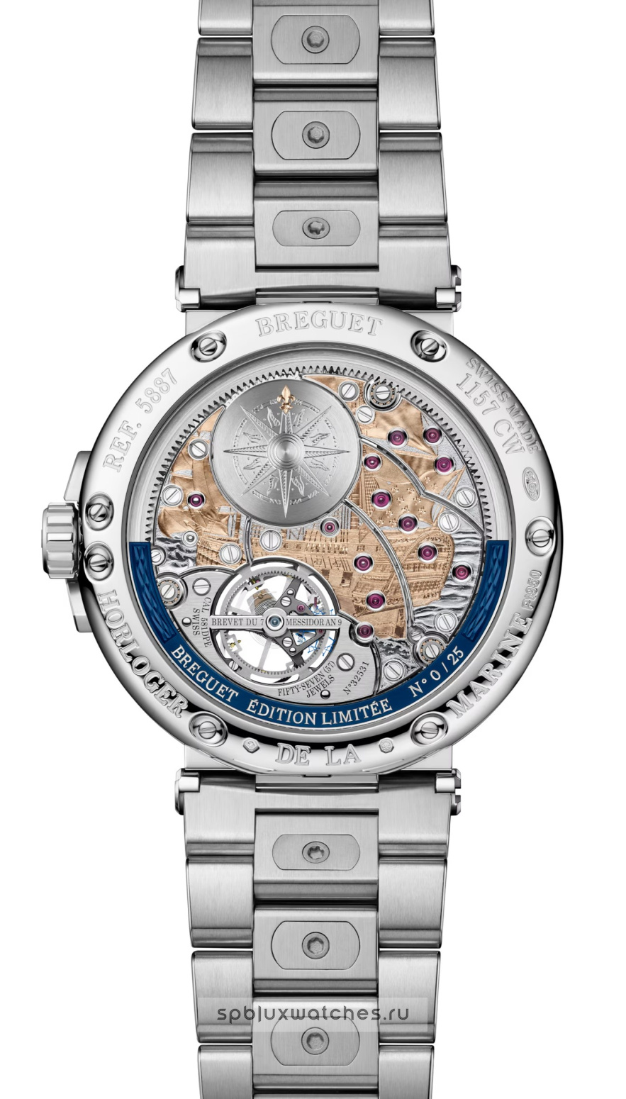 Breguet Marine Tourbillon Equation Marchante 5887 43.9 mm 5887PT/YS/PW0 SL