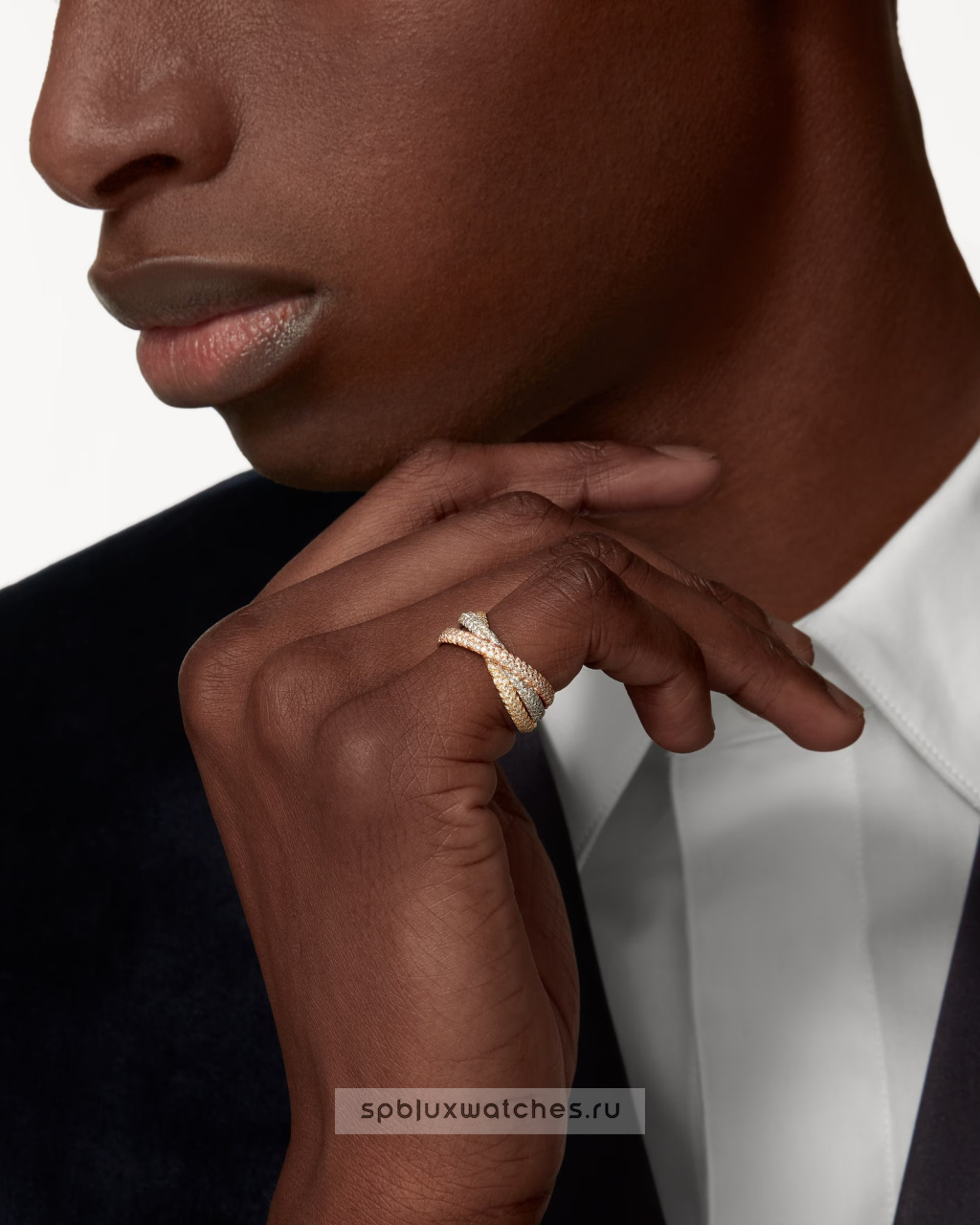 Кольцо Cartier Trinity Paved Ring Small Model N4778100