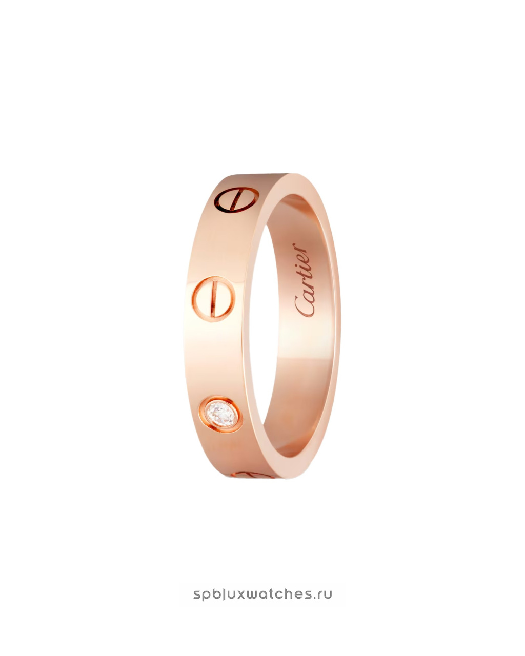 Обручальное кольцо Cartier Love Wedding Band 1 Diamond Small Model B4050700