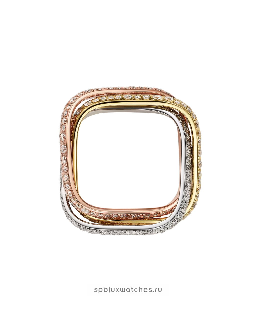 Кольцо Cartier Trinity Paved Cushion Ring Classic Model N4824700