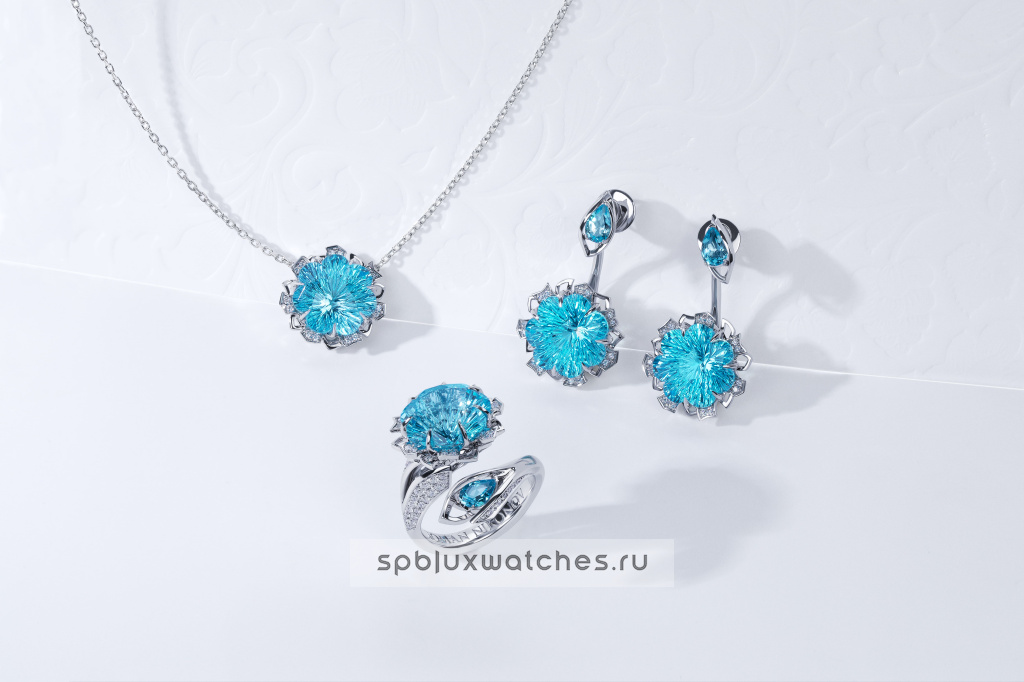 Серьги Roman Nikonov “Каменный цветок” RN280051