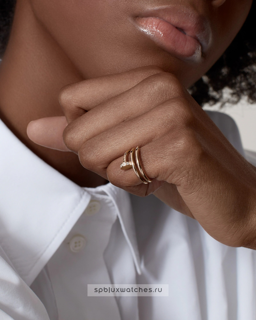 Кольцо Cartier Juste un Clou Diamonds Double Ring B4210800