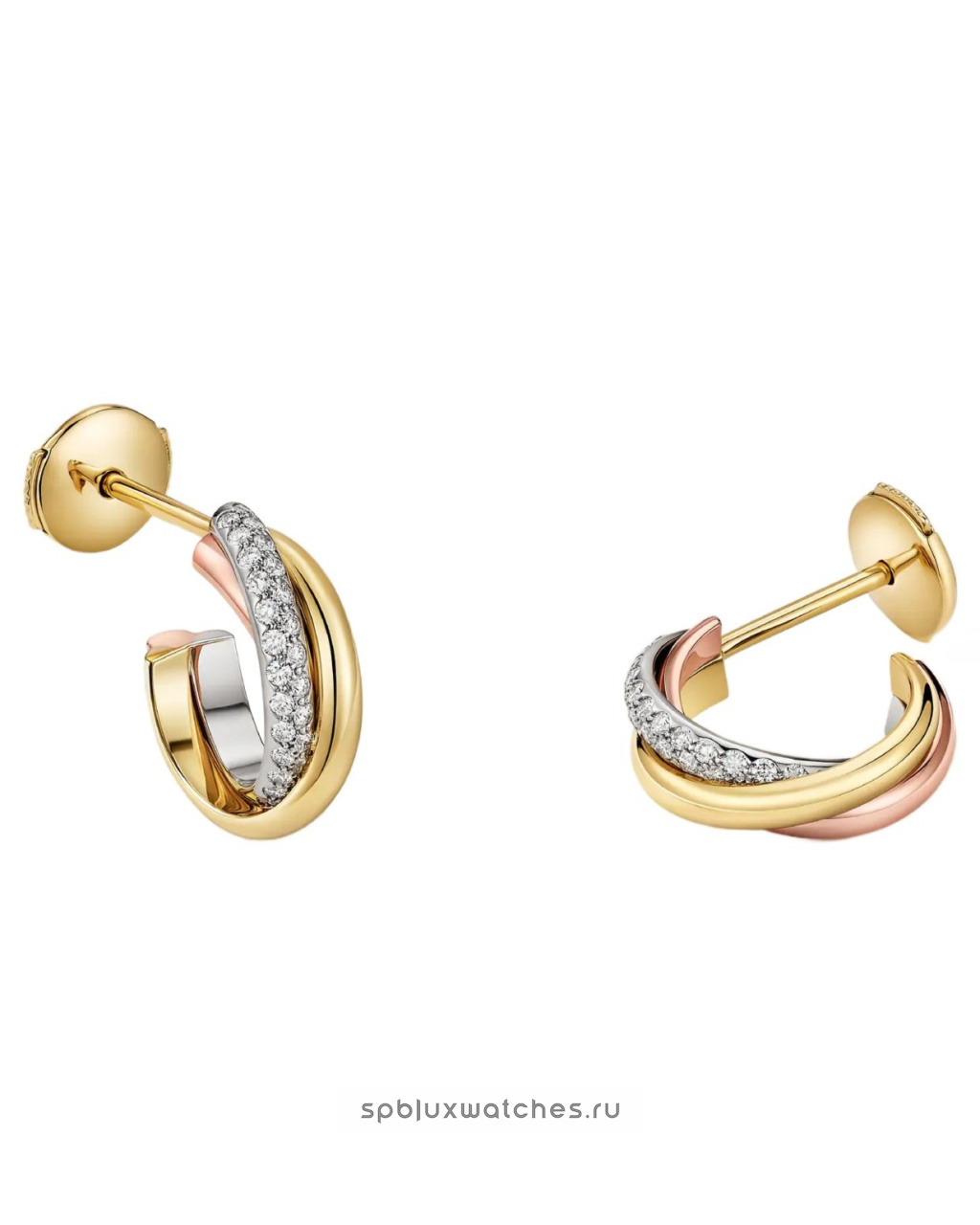 Серьги Cartier Trinity Earrings B8301515