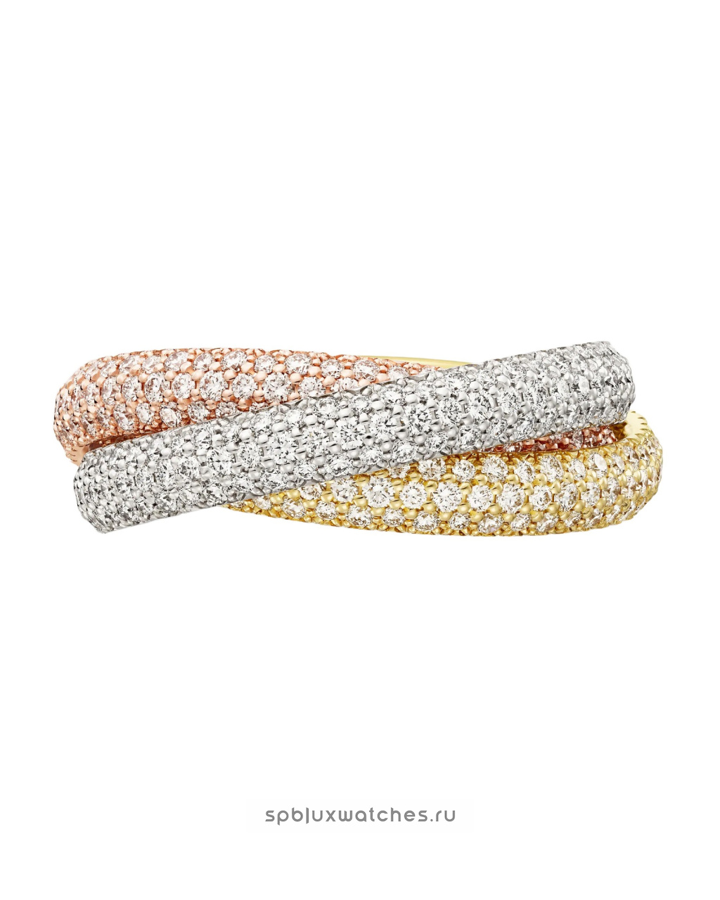 Кольцо Cartier Trinity Paved Ring Classic Model N4778200