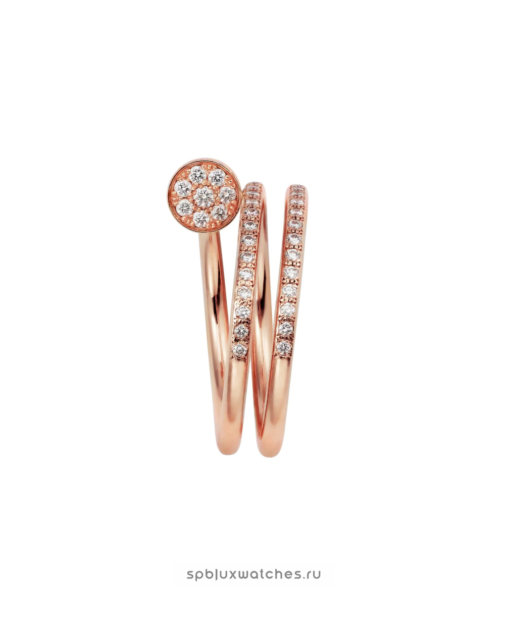 Кольцо Cartier Juste un Clou Double Ring Half-Paved B4210900
