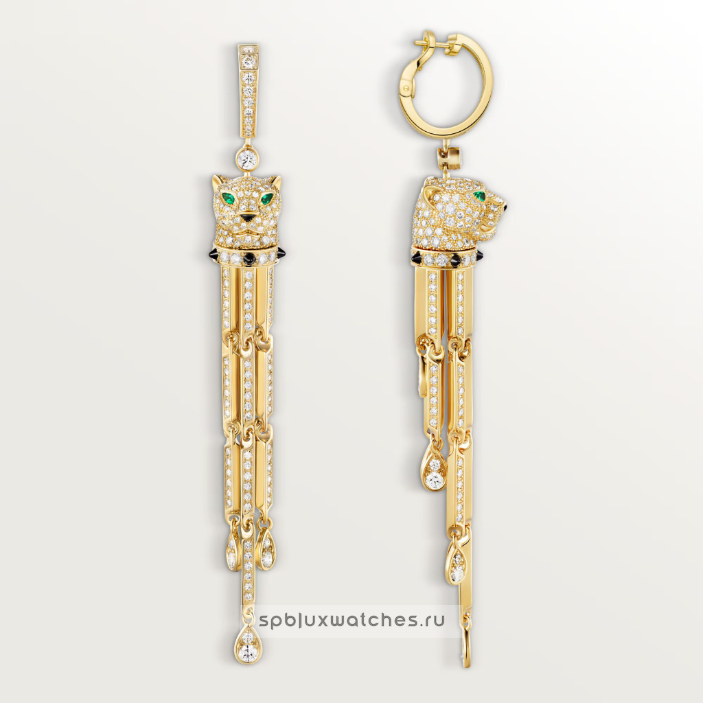 Серьги Cartier Panthere de Cartier earrings, Paved H8001243