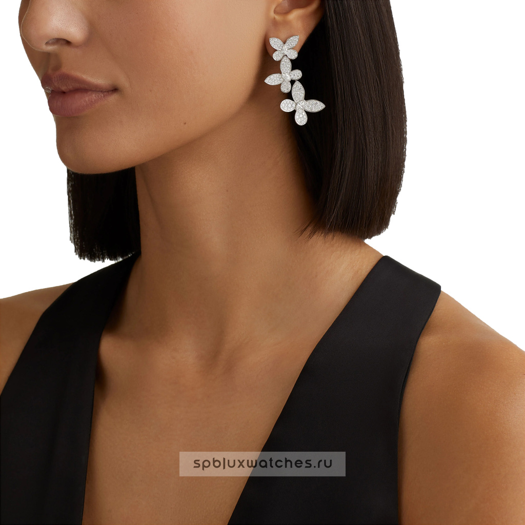 Серьги Graff Triple Pave Butterfly Diamond Drop Earrings RGE836