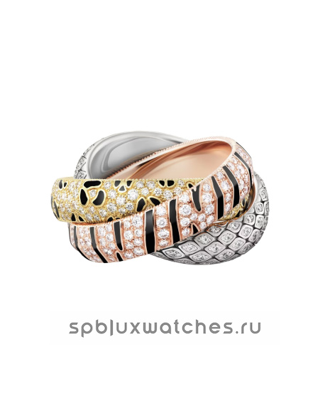 Кольцо Cartier Trinity Paved Lacquer Ring N4814200