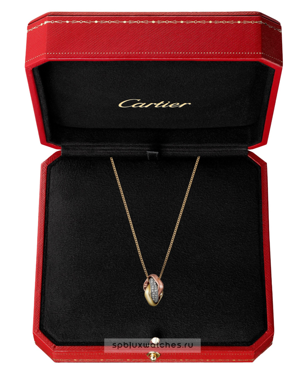Подвеска Cartier Trinity Half-Paved Cushion-Shaped Pendant N7424481
