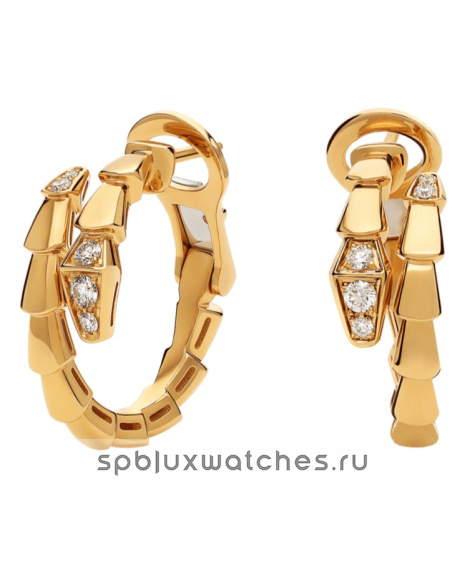 Серьги Bvlgari Serpenti Viper Hoop Earrings 360444