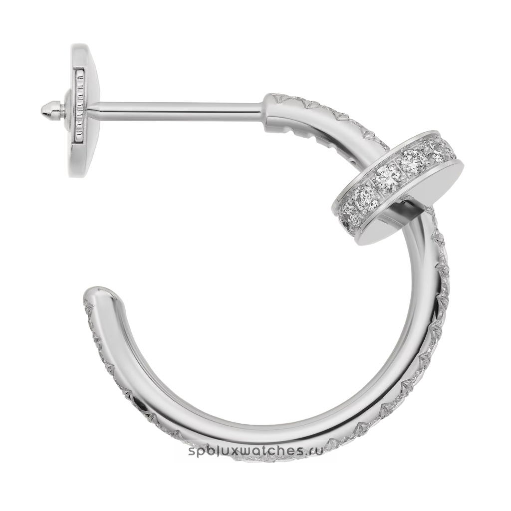 Серьги Cartier Juste un Clou Paved Hoop Earrings Small Model B8301431