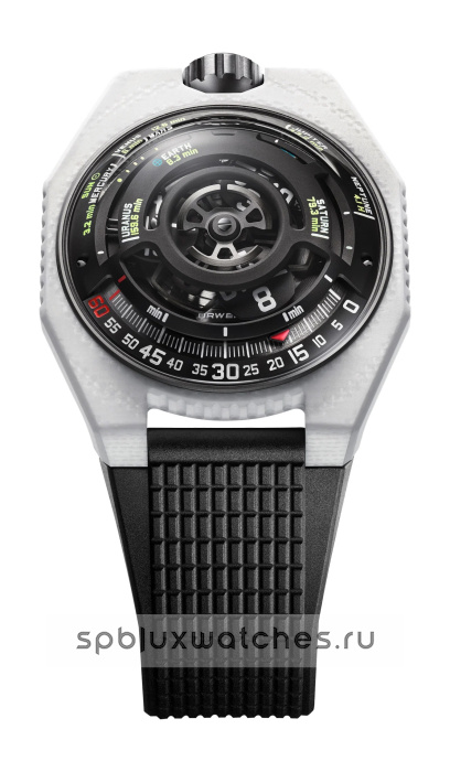 Urwerk Satellite UR-100V Lightspeed Ceramic 43 x 51.7 mm