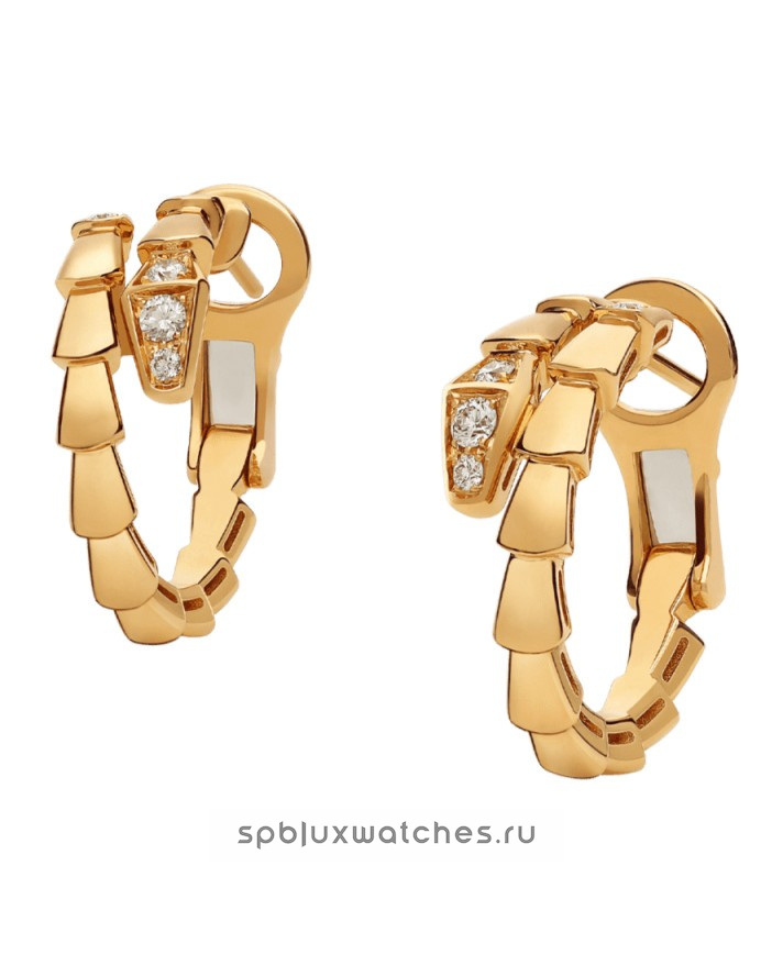 Серьги Bvlgari Serpenti Viper Hoop Earrings 360444