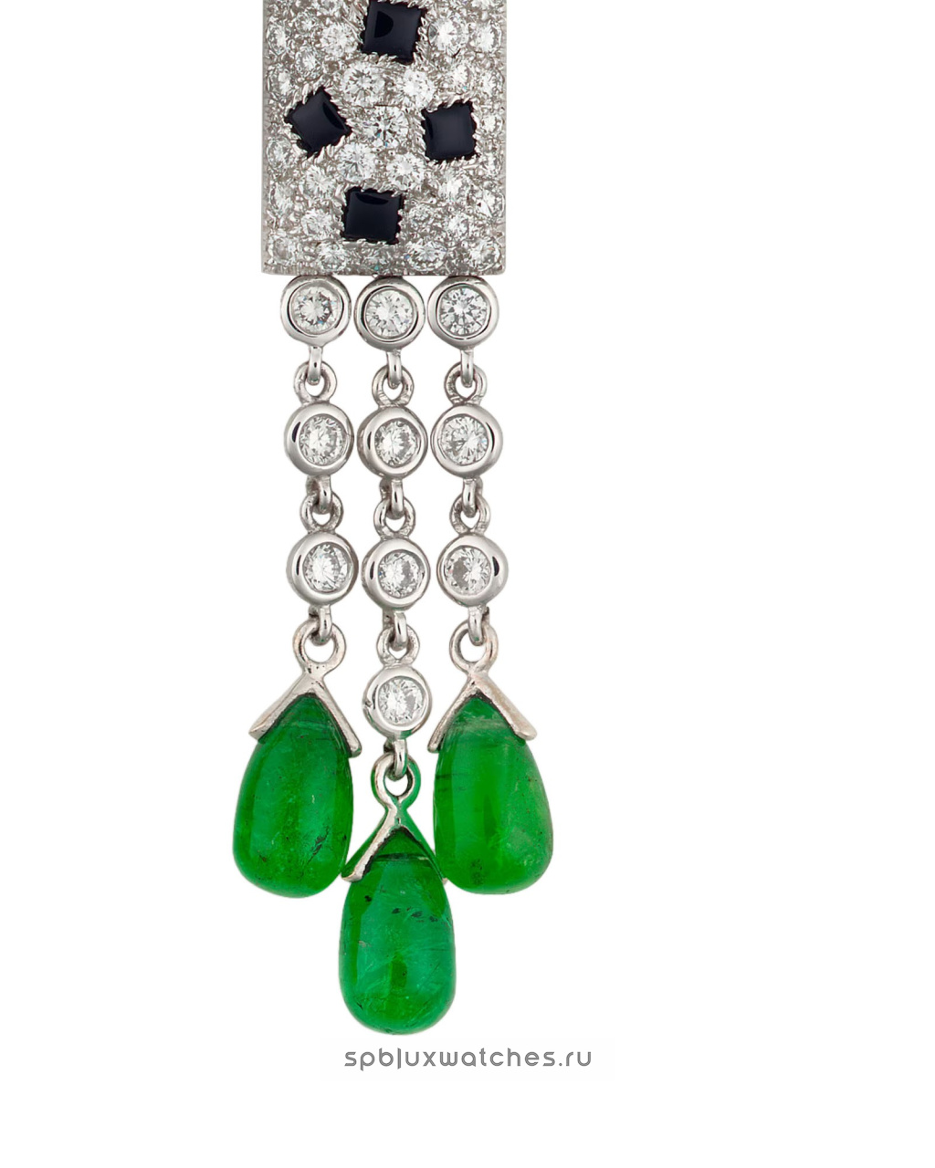 Серьги Cartier Panthere de Cartier Emeralds Paved Earrings N8026900