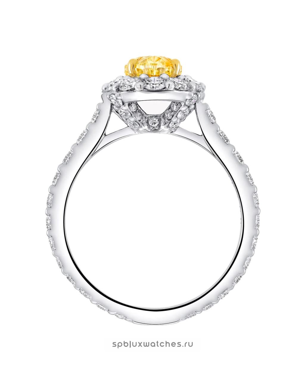 Кольцо для помолвки Graff Icon Oval Yellow and White Diamond Engagement Ring RGR734