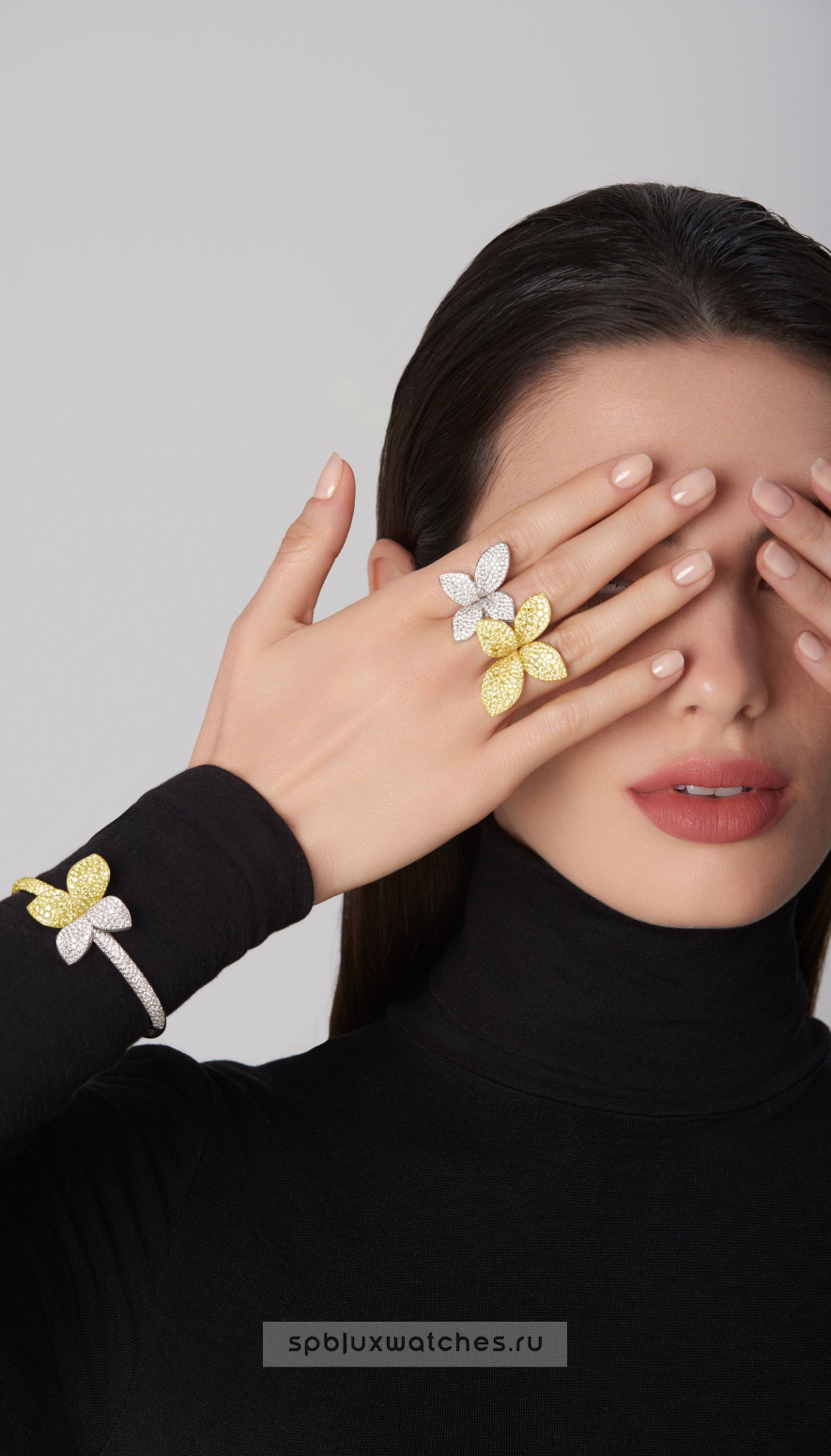 Кольцо Pasquale Bruni Giardini Segreti Double Flower Aura Ring 16604BG