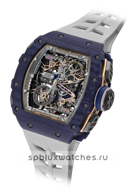 Richard Mille RM 41-01 Tourbillon Flyback Chronograph SoccerDark Blue Quartz TPT