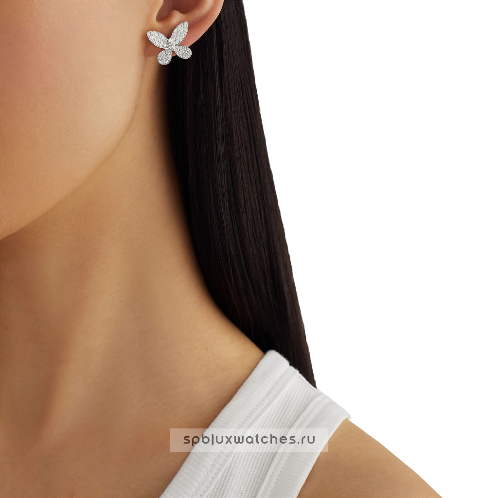 Серьги Graff Pave Butterfly Diamond Stud Earrings RGE574