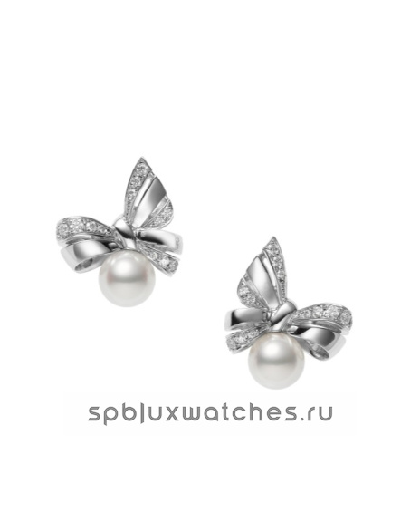 Серьги Mikimoto Jeux de Rubans Pierced Earrings PE-1699PU