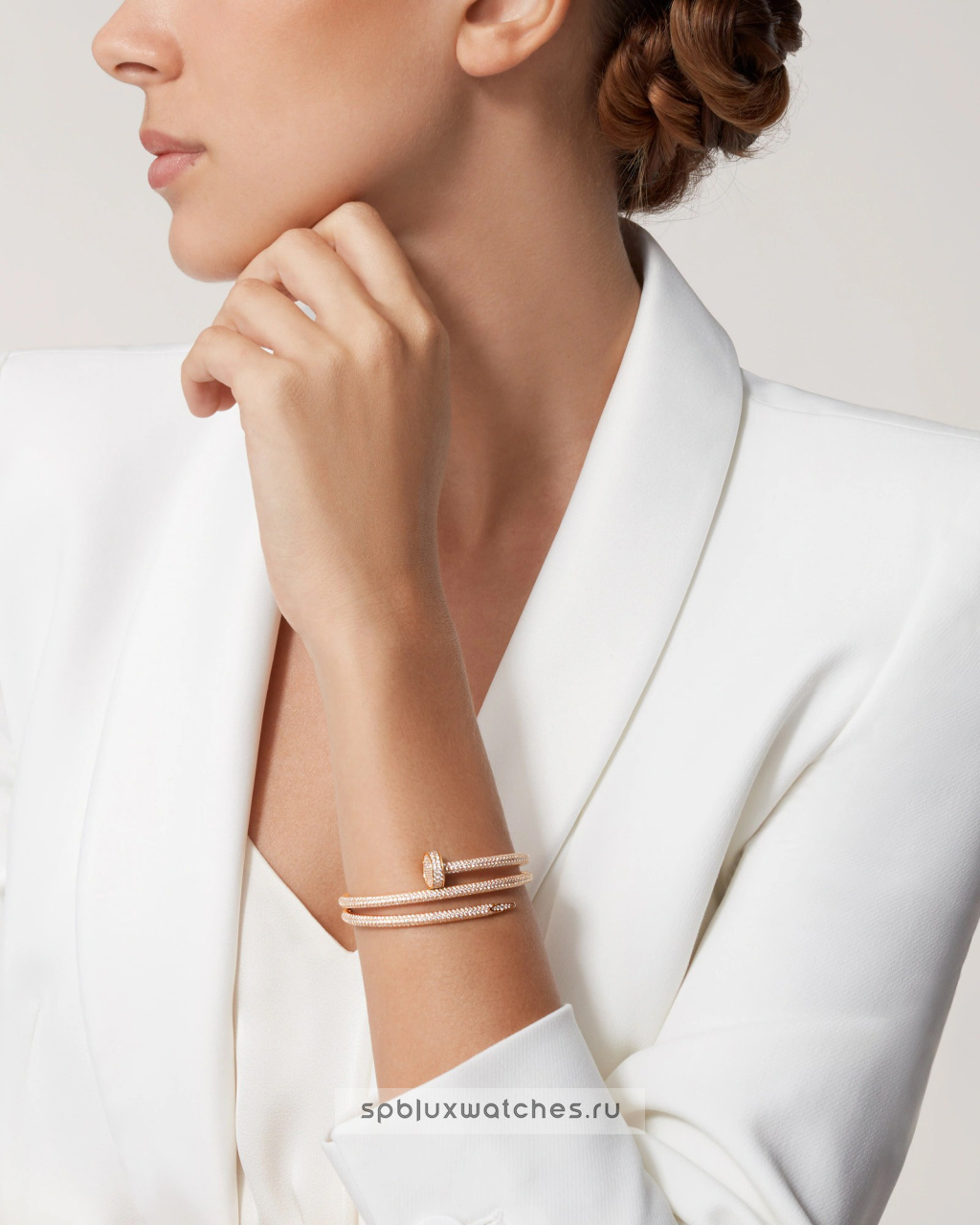 Браслет Cartier Juste un Clou Double Half-Paved Bracelet N6708617