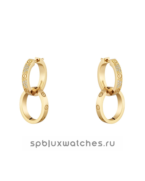 Серьги Cartier Love Earrings Multiwear Half-Paved N8515241